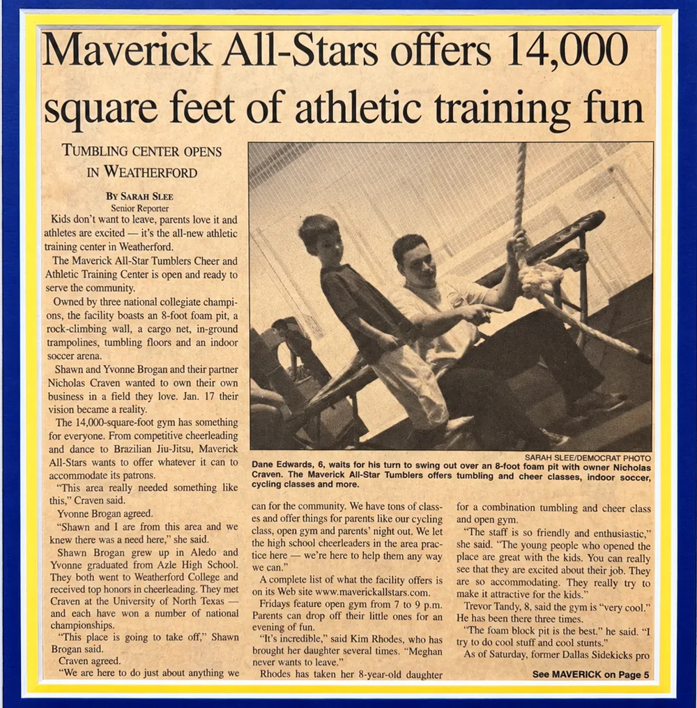 Weatherford Democrat: “Maverick All-Stars offers 14,000 square feet of athletic training fun”