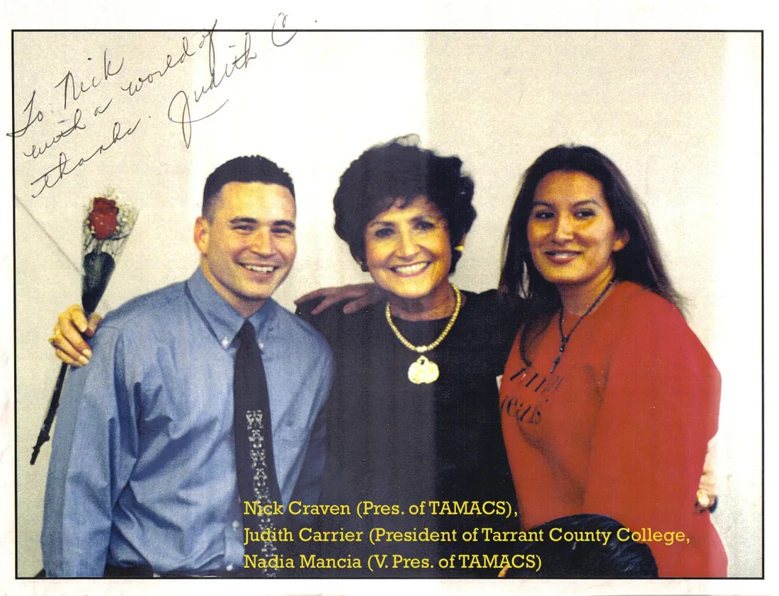 With TCC President Judith Carrier and T.A.M.A.C.S. Vice President Nadia Mancia